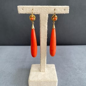 Coral Drop Earrings