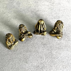 Set of 20th Century Brass Deity Figuring
