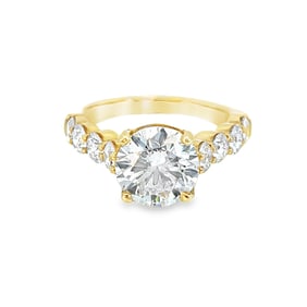 Lab-Grown Diamond and 18K Yellow Gold Ring with GIA