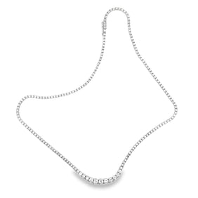 Diamond and 18k White Gold Necklace
