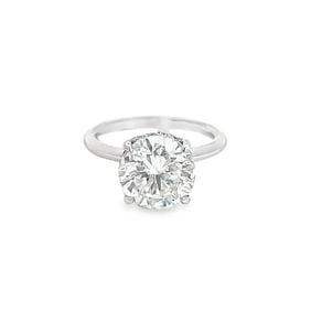 Diamond and 14K White Gold Solitaire Ring