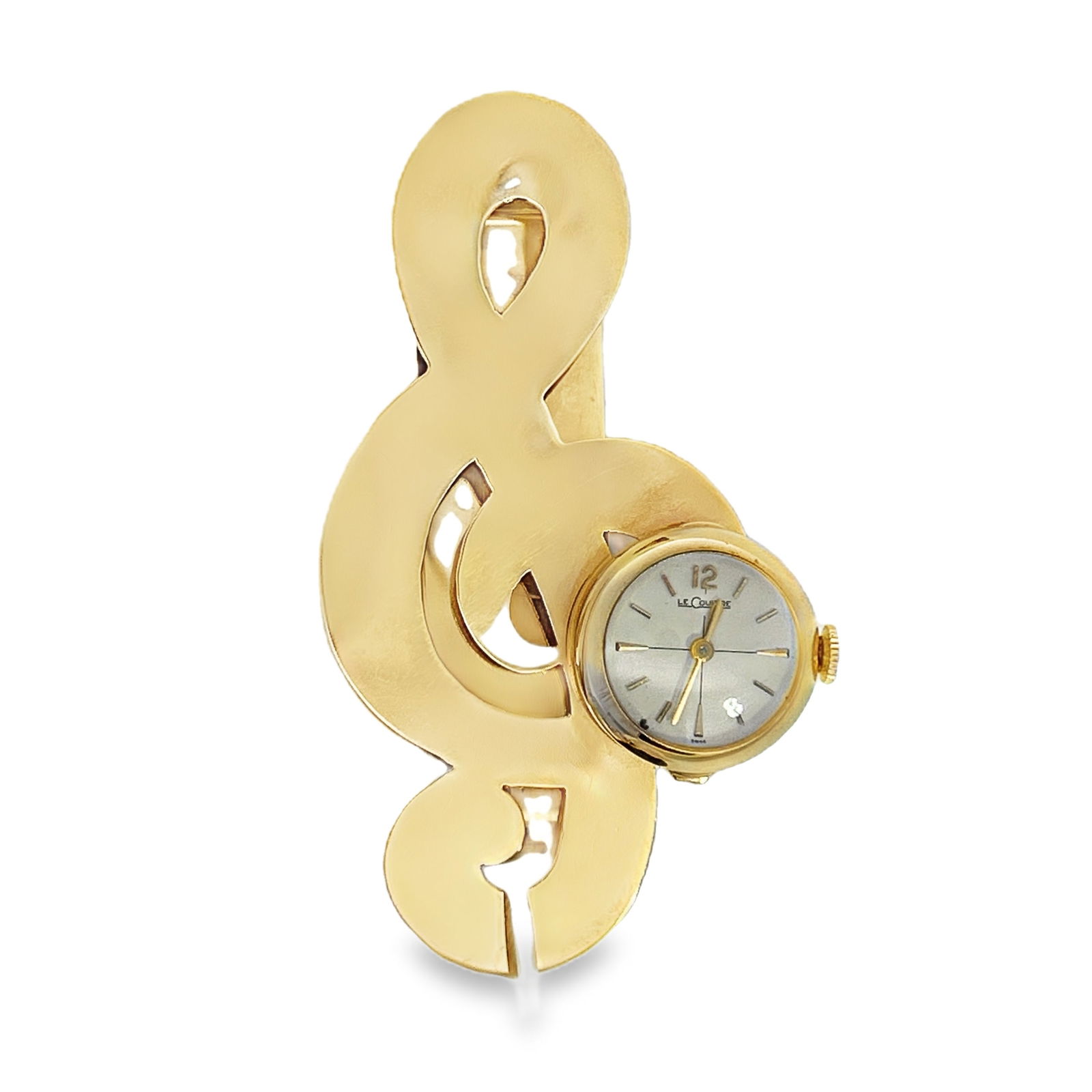 LeCoultre 14k Gold Money Clip Watch with Box (1 of 4)