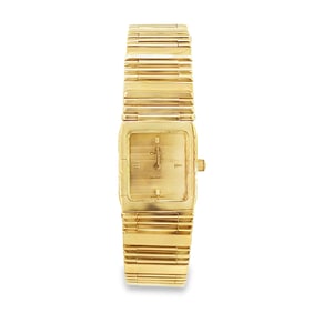Omega 14K Yellow Gold Quartz Square Lady Watch