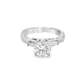 Diamond and Platinum Ring with GIA