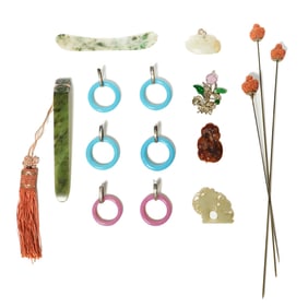 Group of 15 Jewelries And Ornaments, Late Qing or Republic Period
