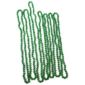 Group of 7 Strands of Green Peking Glass Necklaces