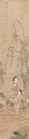 Xu Hua (Qing Dynasty) - Chines Painting Scroll of Beauty