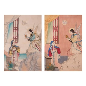 Anonymous - Two Missionary Chinese Paintings