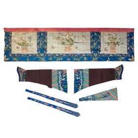 Group Of Embroideredsilk And Kesi-Woven Textiles, Including Fragments From A Kesi 'Dragon' Robe; A