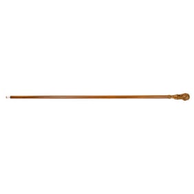 A Victorian piquet carved walking cane