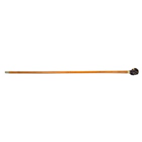 An 18k gold mounted ebony portrait walking cane of an African