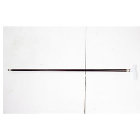A Russian white chalcedony, 18k gold and champleve enamel walking cane