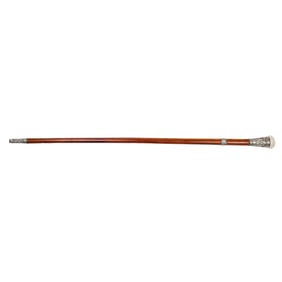 An Anglo Indian rock crystal and silver walking cane