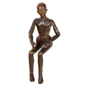 A French wood articulated mannequin or lay figure