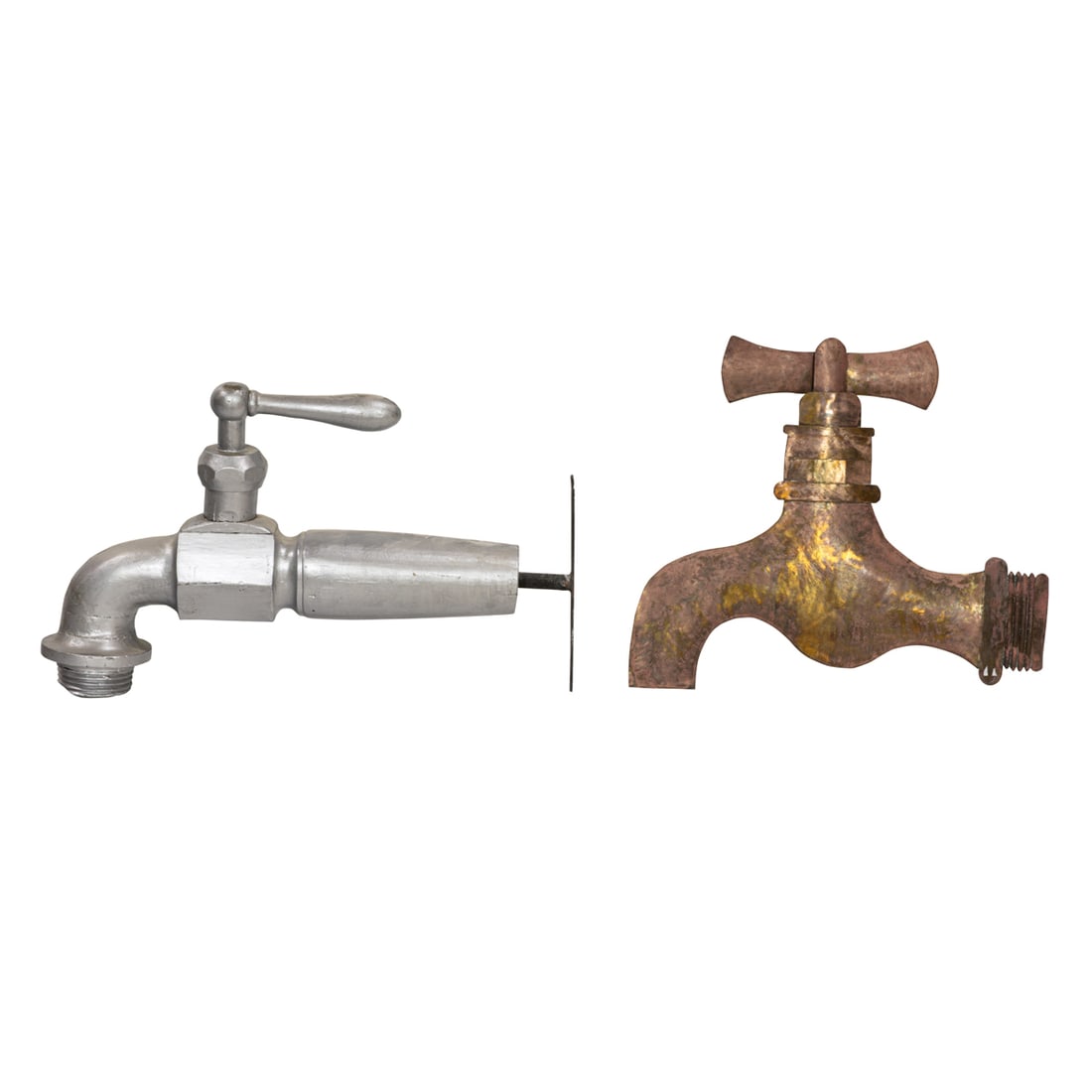 Two large plumbing advertising displays of water faucets (1 of 3)