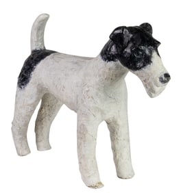 An English painted composition advertising figure of a fox terrier: Osmond