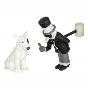 Two advertising figures