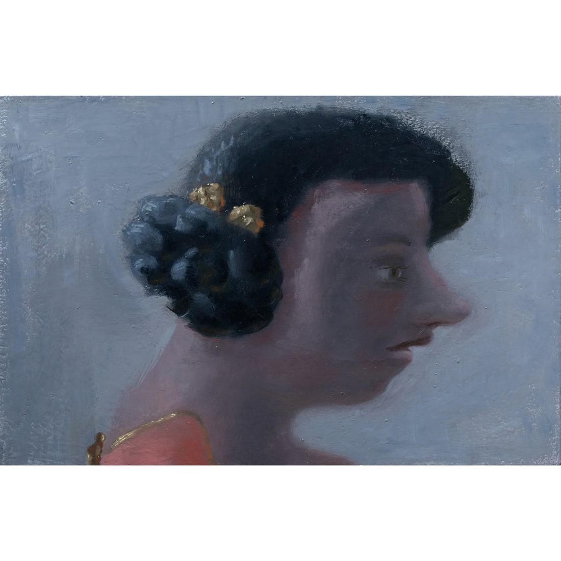 Painting, Elena Sisto: Elena Sisto (American, b. 1952), "Han", 2001, oil on canvas, signed, dated, and titled verso, canvas (unframed): 19"h x 29"w. Provenance: The Estate of Eddi Van Auken, Danville, California