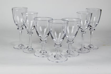 A suite of Simon Pearce stemware in the Cavendish pattern