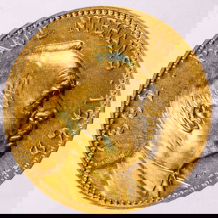 A Swiss Paul Neihaus 18k yellow gold medal: A Swiss Paul Neihaus 18k yellow gold medal, 27g