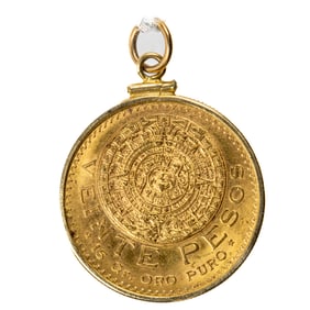 A Mexico 30 Peso gold coin