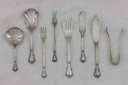 A Gorham Chantilly partial sterling flatware service