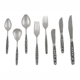 A Heirloom Rubaiyat sterling silver flatware service