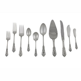 A Wallace Rosepoint sterling silver flatware service