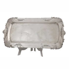 An Art Deco silver plate tray