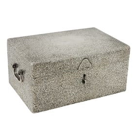 A Woods & Chatelier sterling silver jewelry box