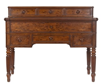 A Classical plum pudding mahogany secretary, circa 1830