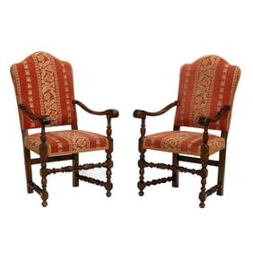 A pair of English Georgian hall chairs