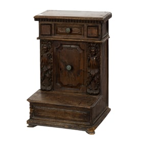 An Italian Renaissance coppia inginocchiatoi bergamaschi cabinet, circa 1700