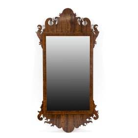 A Federal line inlaid mahogany mirror