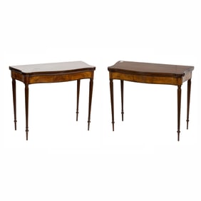A pair of Federal style card tables