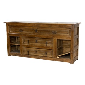 A large and impressive French altar or work cabinet, dated 1711