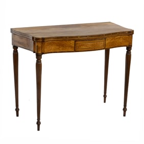 A Federal mahogany games table