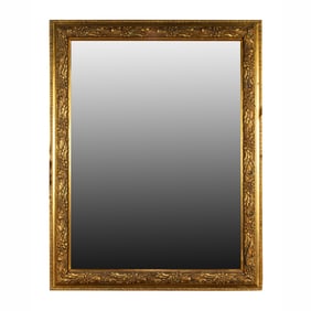 A large Art Nouveau style giltwood mirror