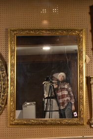 A large Art Nouveau style giltwood mirror