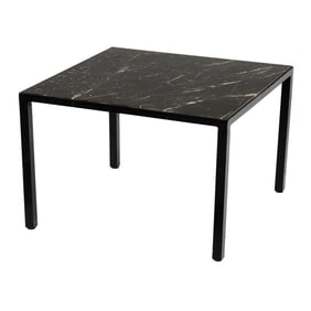 A contemporary marble top low table