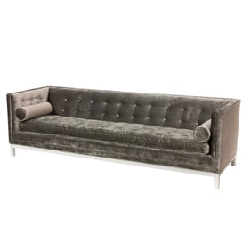 A contemporary Jonathan Adler tufted sofa