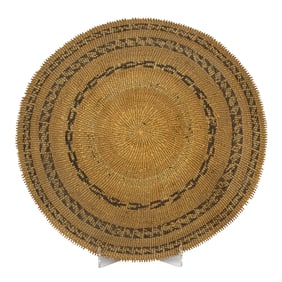 A Northern California Native American monochrome basket