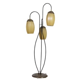 A Modern three-light floor lamp