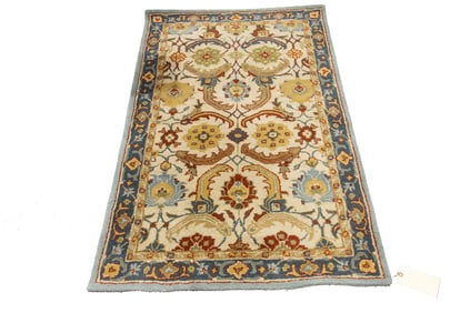 A contemporary area rug