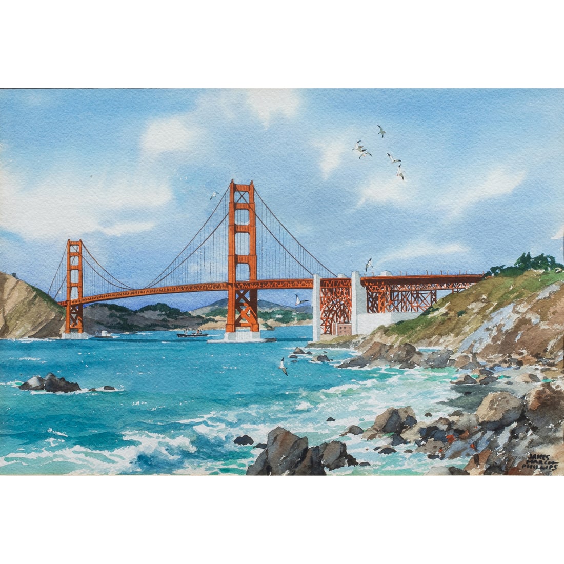 Watercolor, James March Phillips (1 of 5)