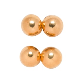 A pair of 14k gold double sided cufflinks