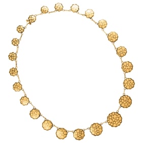 An antique shakudo necklace