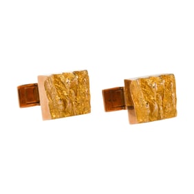 A pair of Bjorn Weckstrom 14k gold cufflinks, Finland