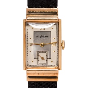 A Jaeger Le Coultre 14k gold wristwatch