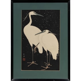 Ide Gakusui (1899-1978) - Two Herons in the Snow